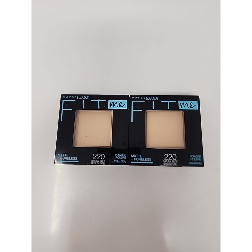 Maybelline Fit Me Matte + Poreless Pressed Powder #220 Natural Beige 2PACK